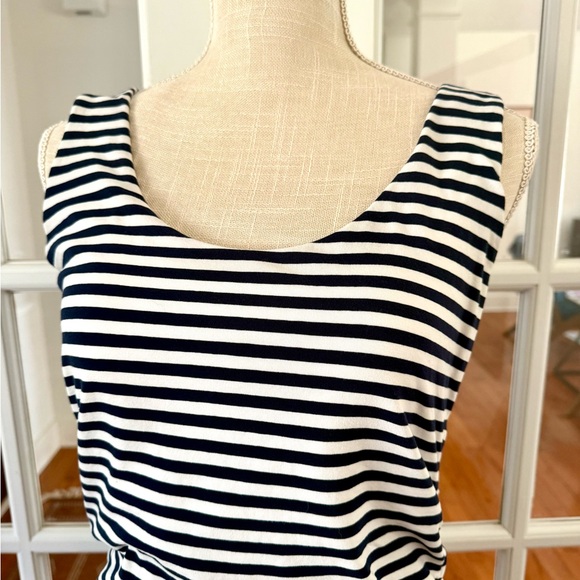 Boden Striped Ruched Tank - Picture 3 of 11